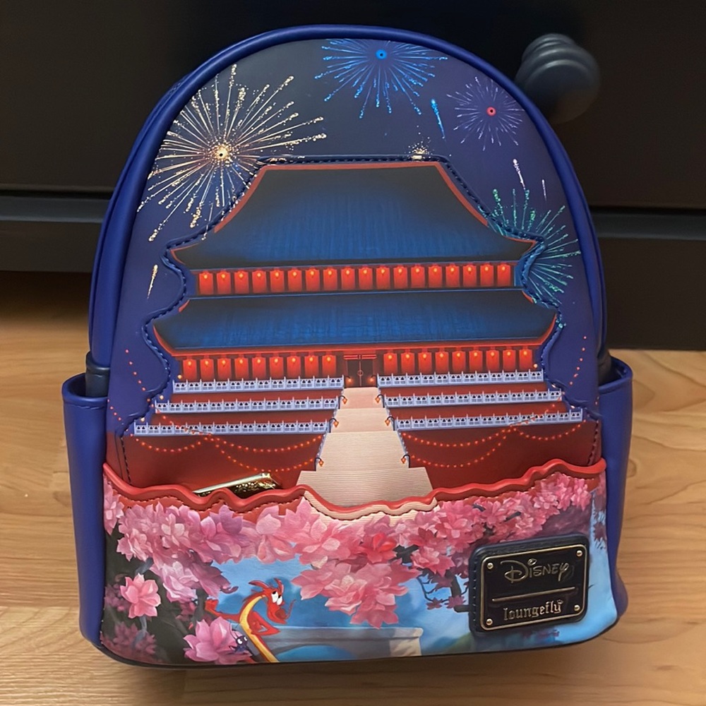 Loungefly Mulan castle mini backpack